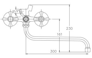Смеситель для ванны Haiba HB2212 хром